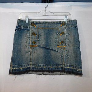 Amour Jeans Womens 5 / 6 Distressed Denim Jean Skirt